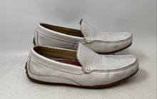 Load image into Gallery viewer, Florsheim Mens White Perforated Round Toe Slip-On Driving Loafer Shoes Size 9.5W

