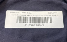 Load image into Gallery viewer, Armani Exchange Mens Navy Blue City Skyline Cotton Graphic T-Shirt Size Small
