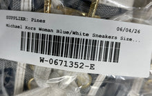 Load image into Gallery viewer, Michael Kors Womens Blue White Signature Print Sneakers Shoes Size 5.5M
