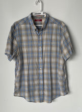 Load image into Gallery viewer, Penguin Mens Multicolor Plaid Short Sleeve Collared Button-Up Shirt Size Large
