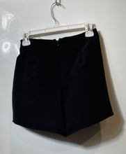 Load image into Gallery viewer, Zara Womens Black Flat Front Knot Back Zip Stretch Comfort Mini Skirt Size XS
