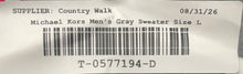 Load image into Gallery viewer, Michael Kors Mens Gray Heather Quarter-Zip Long Sleeve Pullover Sweater Size L

