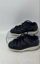 Load image into Gallery viewer, Nike Kids Jordan 11 Retro Low 505836-001 Black Leather Sneaker Shoes Size 8C
