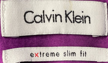 Load image into Gallery viewer, Calvin Klein Mens Purple Slim Fit Long Sleeve Collared Dress Shirt Size 15
