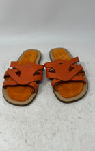 Load image into Gallery viewer, Minelli Womens Orange Brown Leather Open Toe Slip-On Slide Sandals Size 36
