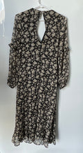 Load image into Gallery viewer, Zara Womens Multicolor Deep V-Neck Long Sleeve Back Zipper A-Line Dress Size XS
