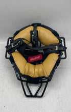 Load image into Gallery viewer, Rawlings Black Yellow Umpire Padded Adjustable Baseball Catcher's Mask
