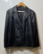 Load image into Gallery viewer, Nine West Womens Black Leather Long Sleeve Button-Front Jacket Size 1X
