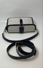 Load image into Gallery viewer, Nine West Womens Gray And Black Detachable Crossbody Strap Shoulder Handbag

