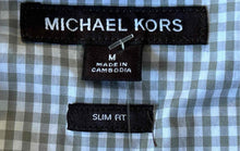 Load image into Gallery viewer, Michael Kors Mens Beige White Printed Button-Up Shirt Size Medium
