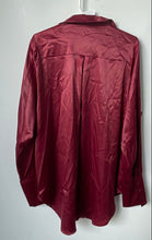 Load image into Gallery viewer, Fashion Nova Womens Burgundy Long Sleeve Collared Button-Up Shirt Size L W/ Tag
