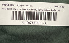 Load image into Gallery viewer, Nautica Mens Dark Green Navy Blue Cotton Short Sleeve Polo Shirt Size XL
