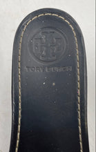 Load image into Gallery viewer, Authentic Tory Burch Womens Rosie Black Wedge Slide Sandals Size 6M Damaged
