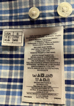 Load image into Gallery viewer, Brooks Brothers Mens Blue And White Plaid Non-Iron Button-Up Shirt Size Small
