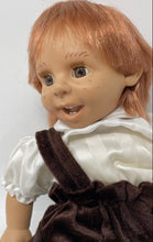 Load image into Gallery viewer, Red Hair Collectible Collector Doll In Brown And White Outfit
