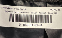 Load image into Gallery viewer, Andrew Marc Womens Black Notch Lapel Buttoned Cuffs Pockets Overcoat Size XS
