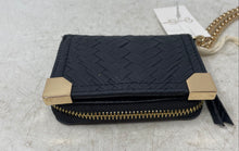 Load image into Gallery viewer, Jessica Simpson Womens Black Leather Detachable Chain Zip-Around Wallet With Tag
