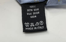 Load image into Gallery viewer, Valentino Mens Blue Plaid Silk Adjustable Long Formal Designer Tie Stained
