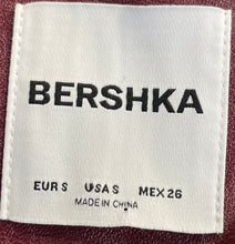 Load image into Gallery viewer, Bershka Womens Cherry Red Long Sleeve Full-Zip Bomber Jacket Size Small
