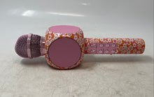 Load image into Gallery viewer, Throwback Pink Floral Wireless LED Karaoke Microphone With Box Not Tested
