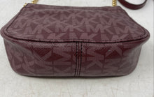 Load image into Gallery viewer, Michael Kors Womens Red Signature Print Semi-Chain Strap Crossbody Bag
