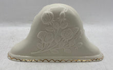 Load image into Gallery viewer, Noble Excellence White Porcelain Vintage Style Floral Embossed Mantel Clock
