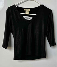 Load image into Gallery viewer, Coco Paris Womens Black V-Neck 3/4 Sleeve Pullover Blouse Top Size 40 T2
