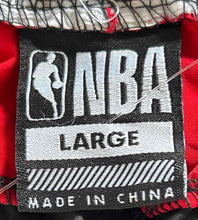 Load image into Gallery viewer, NBA Mens Red Black And White Drawstring Waist Sports Basketball Shorts Size L
