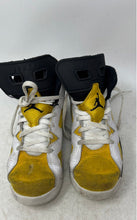 Load image into Gallery viewer, Nike Kids Air Jordan 6 Retro White Yellow Black Lace-Up Sneaker Shoes Size 3Y

