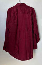 Load image into Gallery viewer, Geoffrey Beene Mens Maroon Cotton Spread Collar Long Sleeve Dress Shirt Size L
