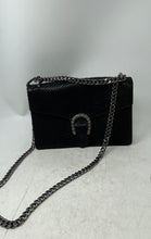 Load image into Gallery viewer, Borse In Pelle Womens Black Animal Print Leather Chain Strap Crossbody Handbag
