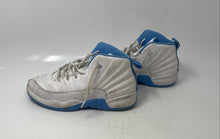 Load image into Gallery viewer, Nike Boys Air Jordan 12 151186-112 White Blue Lace-Up Sneakers Shoes Size 3Y
