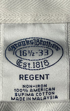 Load image into Gallery viewer, Brooks Brothers Mens White Cotton Long Sleeve Regent Fit Dress Shirt Size 16.5
