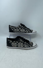 Load image into Gallery viewer, Coach Mens Black White Signature Print Lace-Up Sneakers Shoes Size 12B
