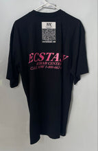Load image into Gallery viewer, VVV The Brand Unisex Black Cotton Ecstasy Pink Smiley Face Oversized T-Shirt S
