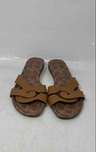 Load image into Gallery viewer, Coach Womens Brown Signature Print Slip-On Flat Slide Sandals Size 5.5
