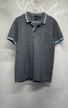 Load image into Gallery viewer, Hugo Boss Mens Gray Spread Collar Regular Fit Short Sleeve Polo Shirt Size L
