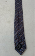Load image into Gallery viewer, Cellini Mens Blue Striped Silk Keeper Loop Adjustable Formal Pointed Tie
