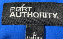 Load image into Gallery viewer, Port Authority Mens Blue Long Sleeve Pockets Windbreaker Jacket Size Large
