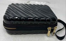 Load image into Gallery viewer, Marcy Mckenna Womens Black Wrist Strap Zip-Around Lined Cosmetic Makeup Bag
