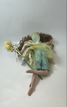 Load image into Gallery viewer, Brown Curly Hair Green Eyes Collectible Porcelain Doll In Multicolor Outfit
