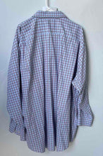 Load image into Gallery viewer, Pronto Uomo Mens Light Blue Plaid Print Cotton Non-Iron Dress Shirt Size 20
