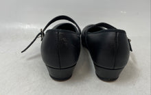 Load image into Gallery viewer, Dancer Only Girls Black Leather Block Heel Dance Tap Shoes Size 20.5 US 5.5
