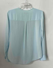 Load image into Gallery viewer, Express Womens Light Blue Long Sleeve Pockets Button Front Blouse Top Size S
