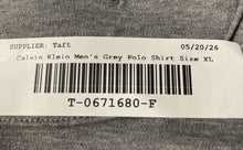 Load image into Gallery viewer, Calvin Klein Mens Gray Short Sleeve Spread Collar Liquid Touch Polo Shirt Sz XL
