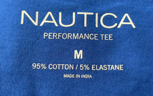 Load image into Gallery viewer, Nautica Mens Blue Short Sleeve Crew Neck Pullover Performance T-Shirt Size M
