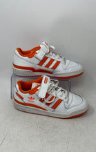 Load image into Gallery viewer, Adidas Girls Forum Low IG3794 White Orange Leather Lace-Up Sneakers Shoes Sz 5.5
