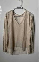 Load image into Gallery viewer, Lucky Brand Womens Beige Knitted Long Sleeve V-Neck Layered Blouse Top Size L

