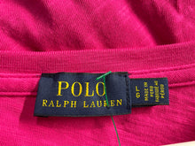Load image into Gallery viewer, Polo Ralph Lauren Womens Pink Short Sleeve V-Neck Pullover T-Shirt Size L/G
