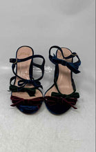 Load image into Gallery viewer, J.Crew Womens Stella Bow Multicolor Open Toe Block Strappy Heels Size 8
